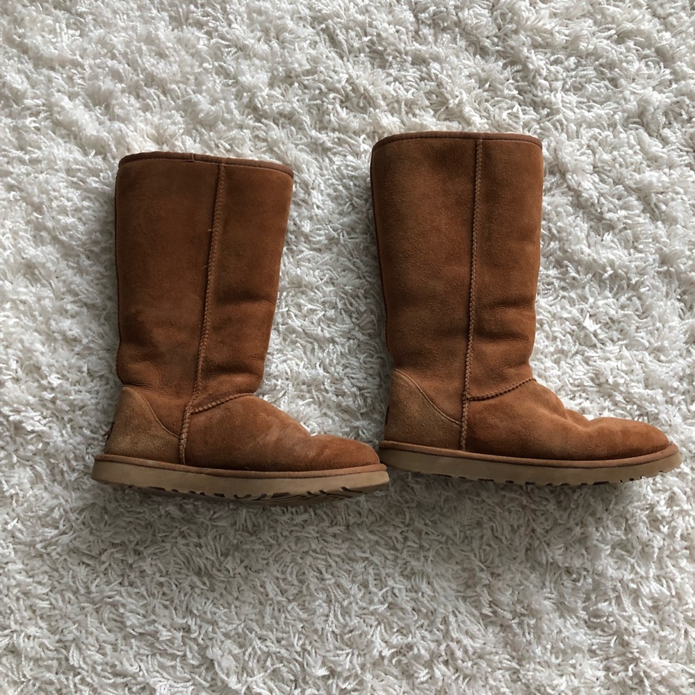 Tall chestnut Uggs